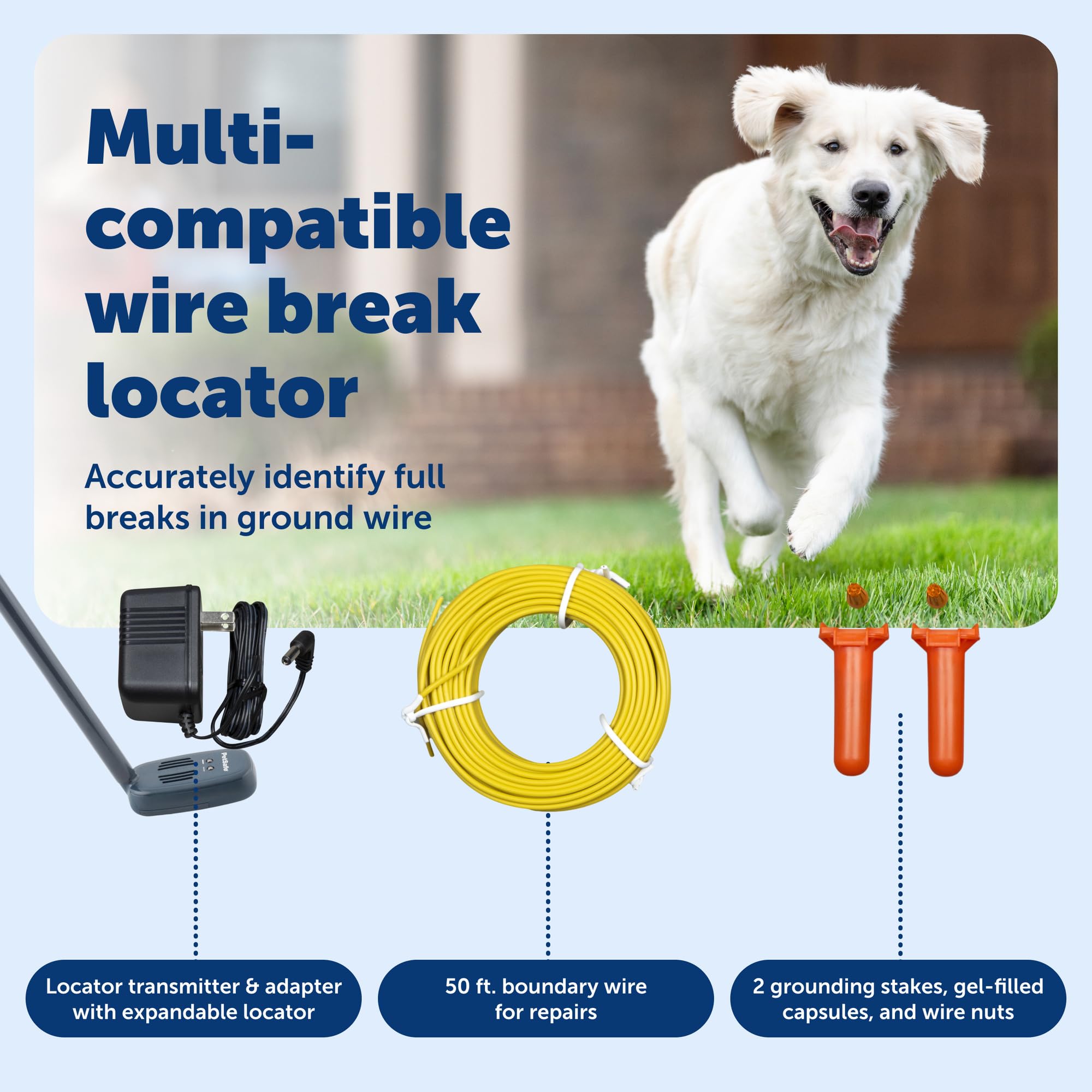 PetSafe grounding stake ensures reliable tone separation during checks.