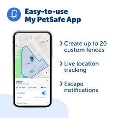 PetSafe Guardian GPS collar emphasizing up to 48-hour battery life for round-the-clock safety