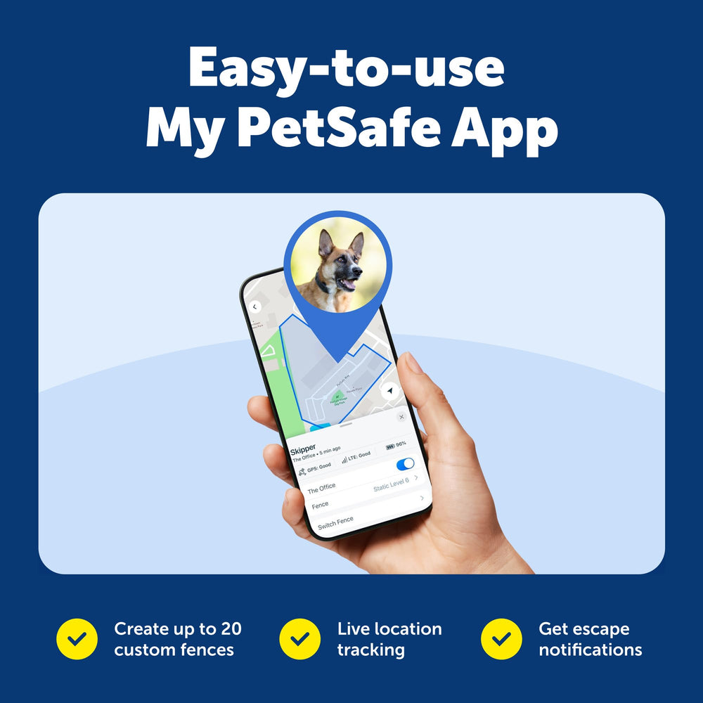 PetSafe Guardian GPS app control illustrates easy boundary adjustments on your phone.