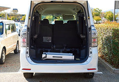 PetSafe Happy Ride Ramp collapsed for compact storage in the trunk or back seat