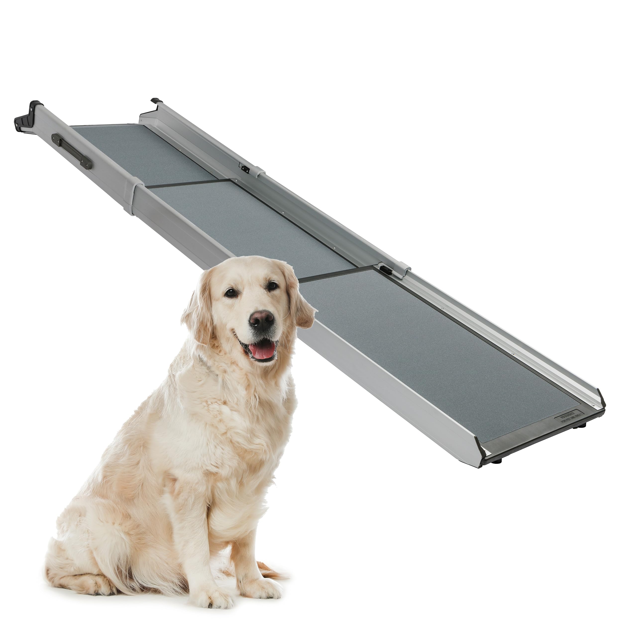 PetSafe Happy Ride Ramp extended length shows adjustable reach for easy car entry