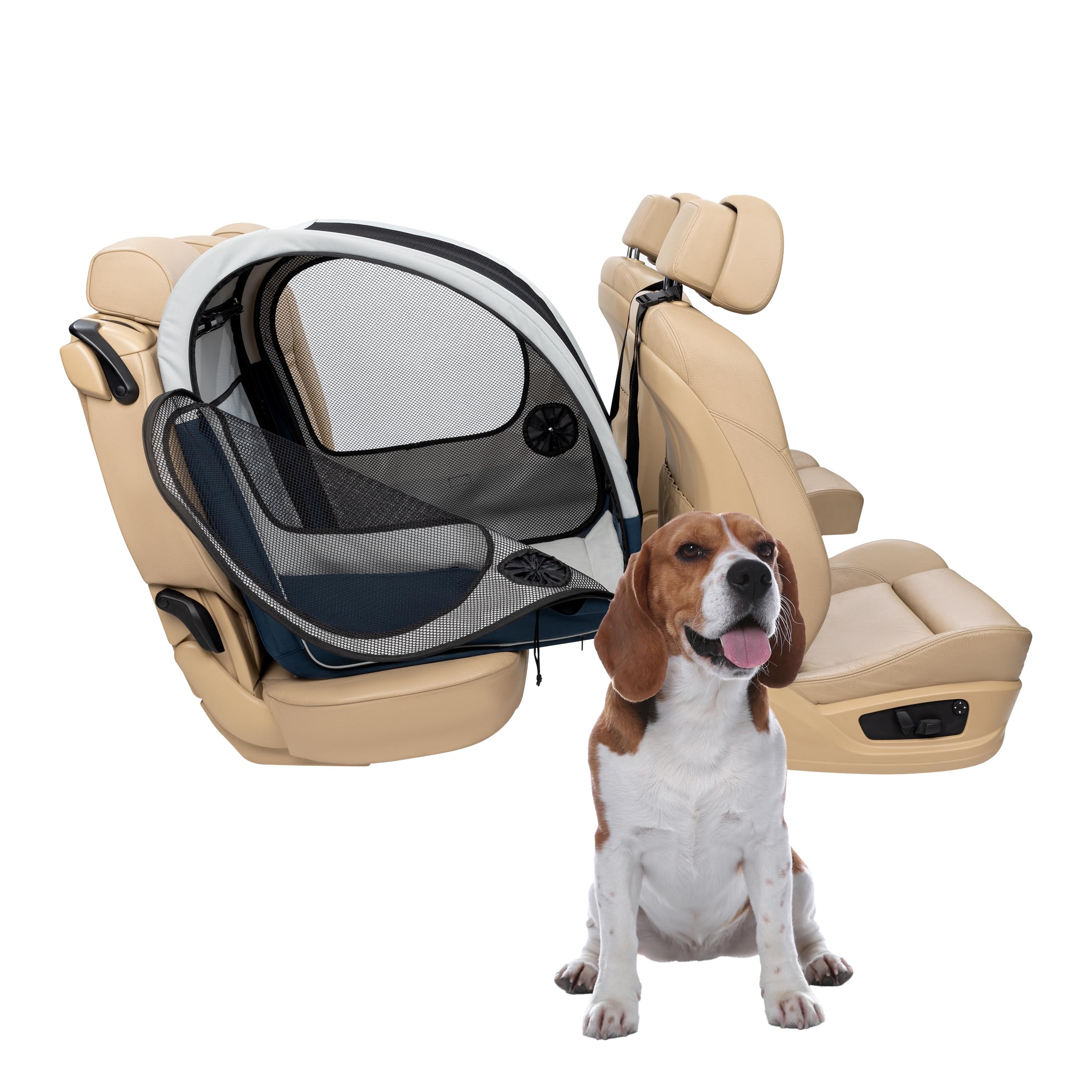 PetSafe Happy Ride crate front view with ventilation for comfy travel
