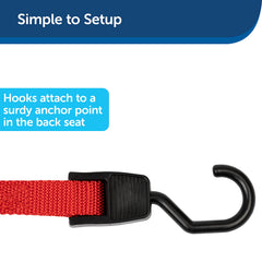 PetSafe Happy Ride Zipline quick-release clips enable fast setup.
