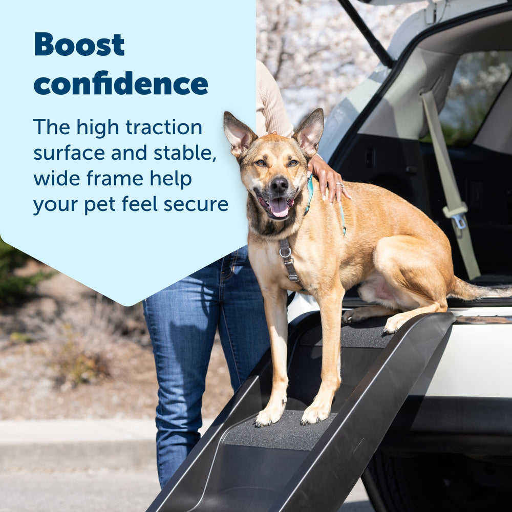 PetSafe Happy Ride Side Door Steps folded for compact storage.