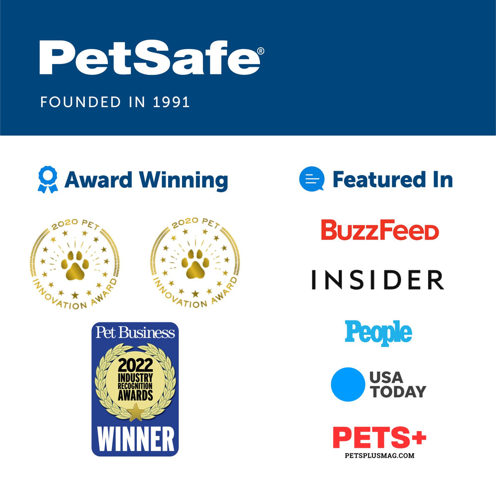 Small 2 lb capacity PetSafe feeder ideal for cats and small dogs.