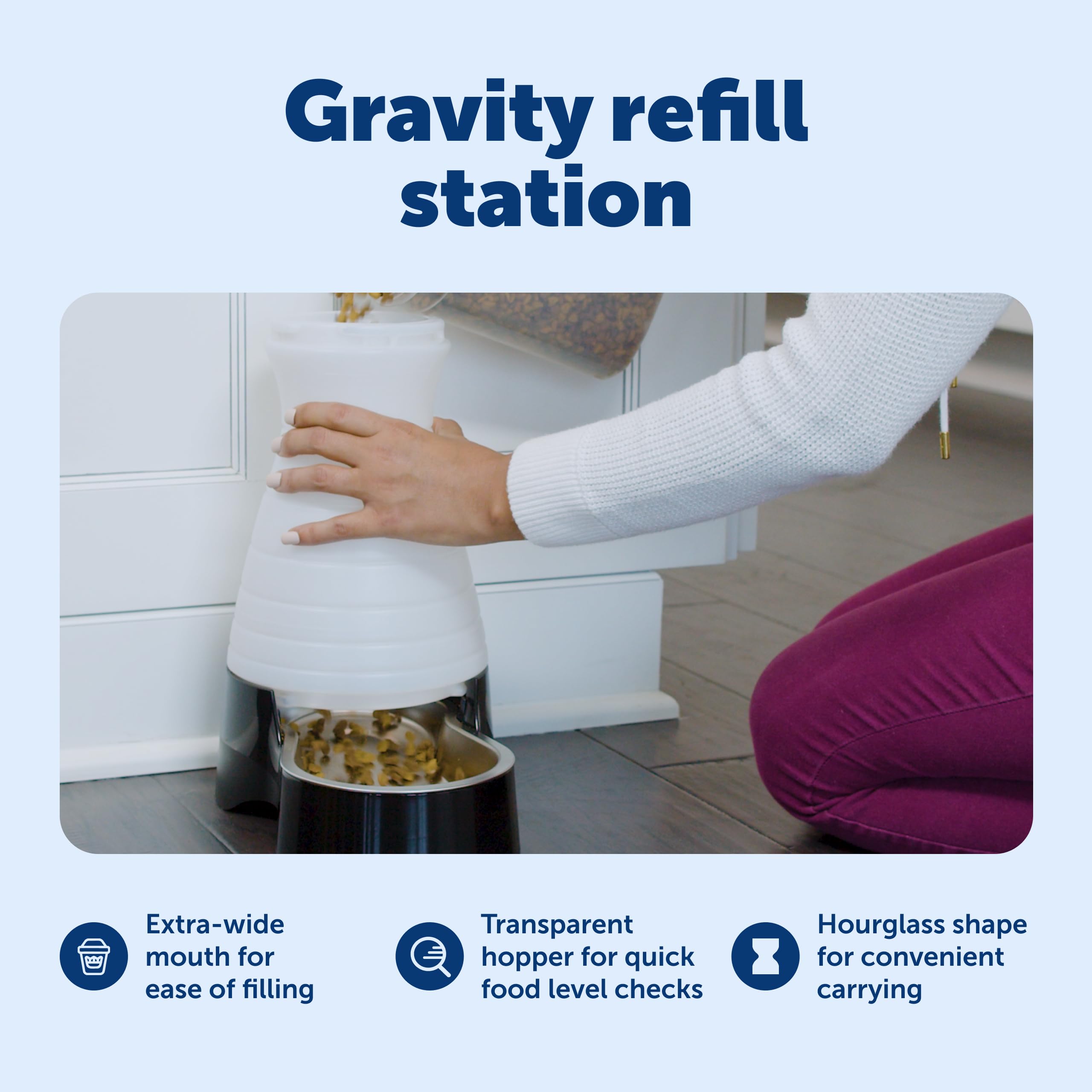 PetSafe space-saving design shown in a modern kitchen setting.