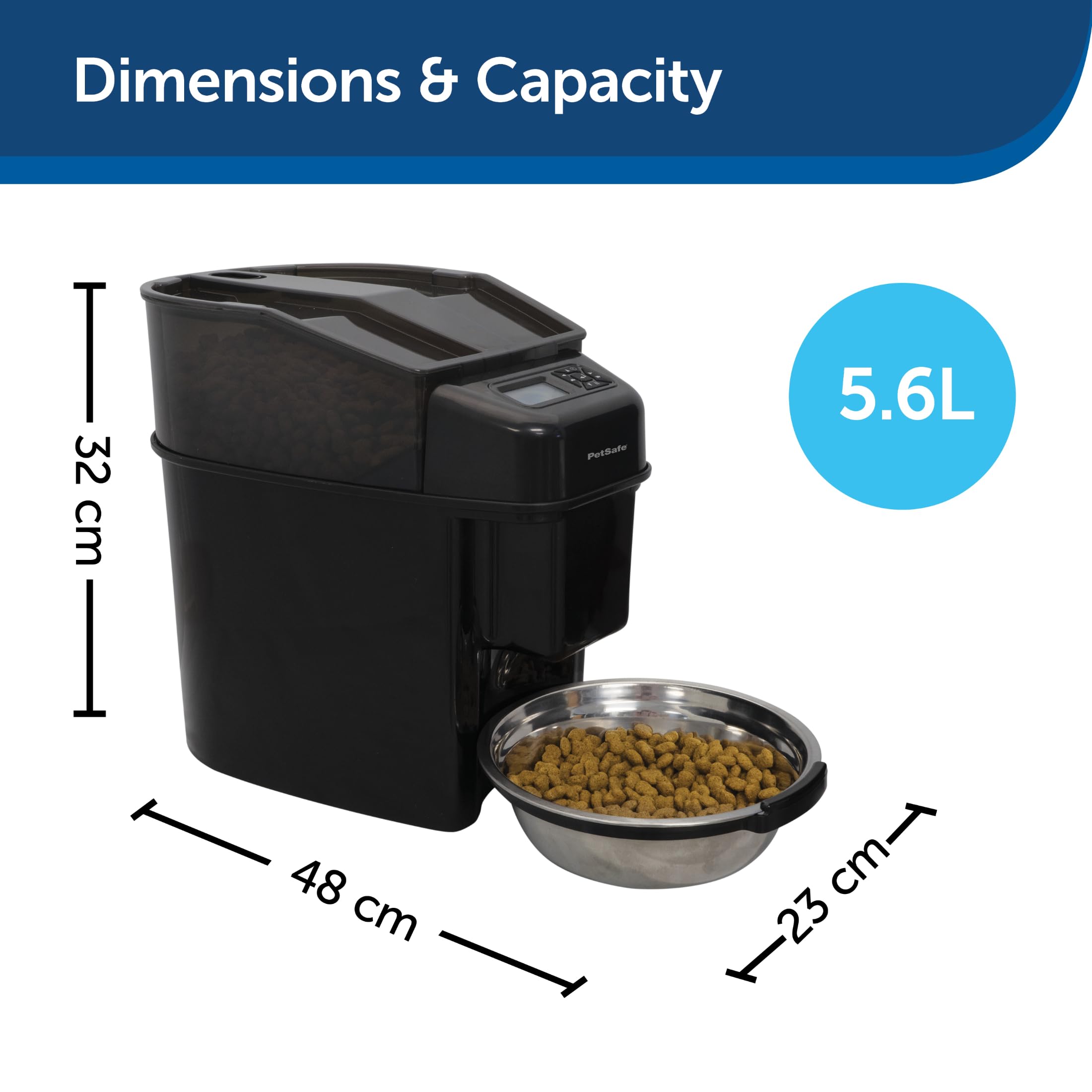 Petsafe bowl and hopper assembly ready for easy cleaning
