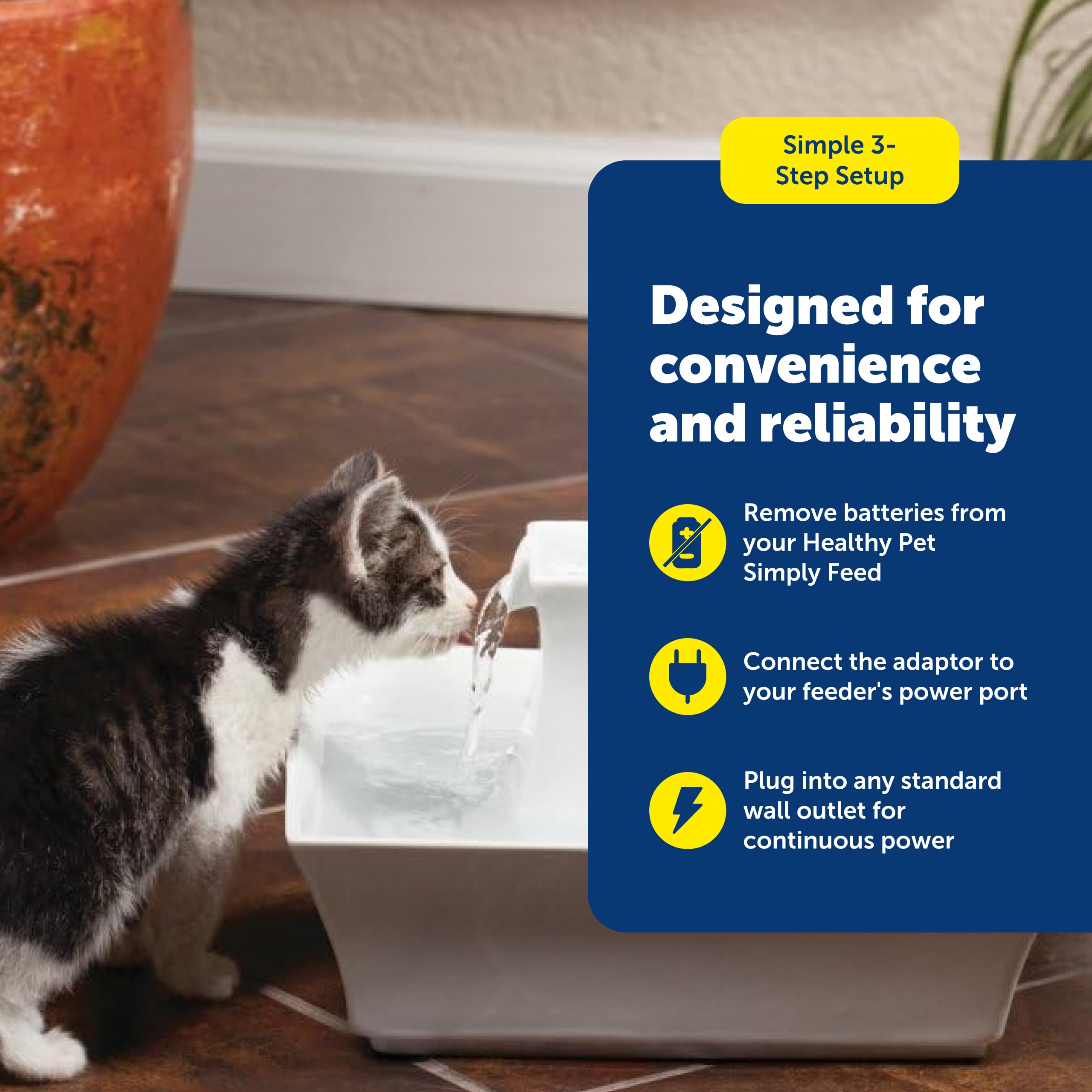 PetSafe pet-proof design keeps paws out between meals