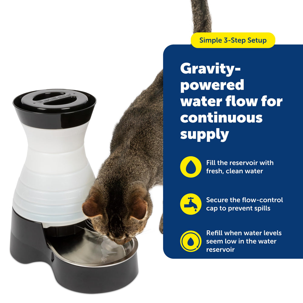 Durable plastic reservoir of PetSafe station resists knocks and spills