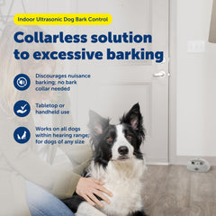 PetSafe bark control side view, slim tabletop-friendly design