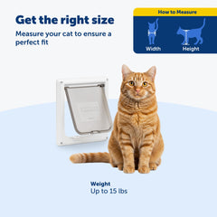 PetSafe interior cat door fits doors 1-1/8 to 2 inches thick for DIY install
