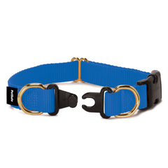 PetSafe KeepSafe break-away collar in royal blue, 1 inch wide, safety release for active dogs.