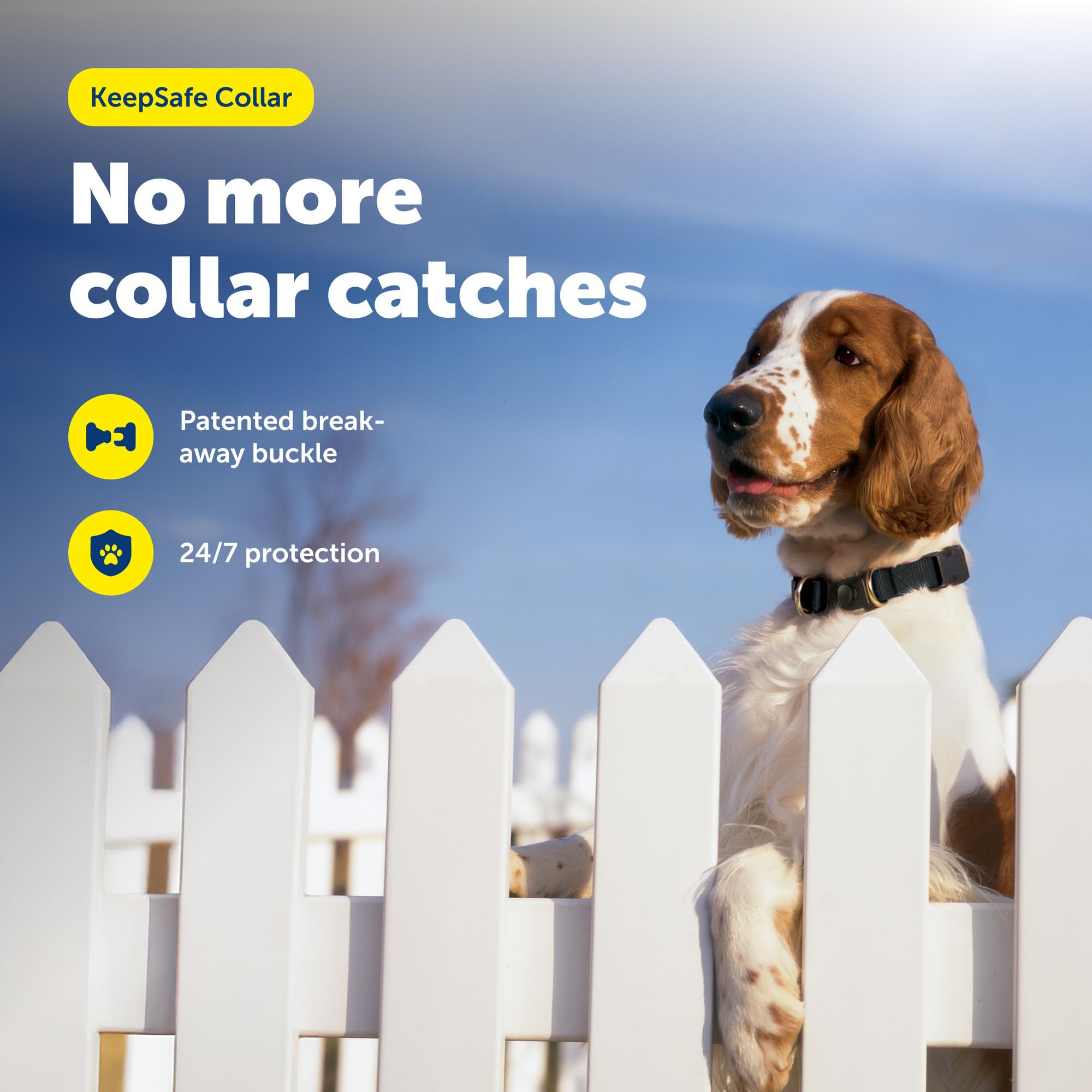 PetSafe KeepSafe Break-Away Collar wide black side view for comfortable wear