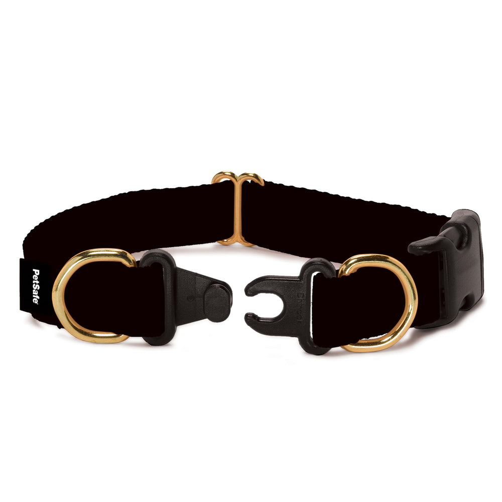 PetSafe KeepSafe break-away collar in black with wide comfortable fit.