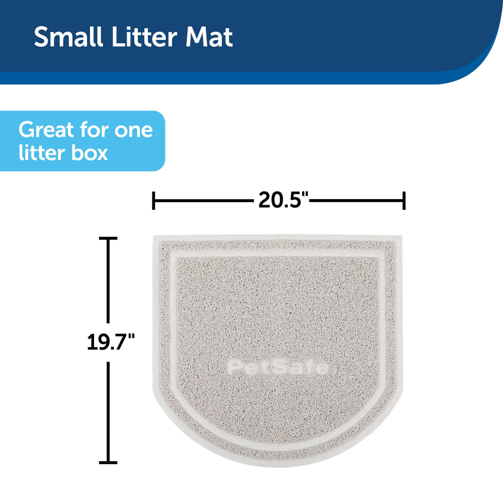 PetSafe small-size litter mat fits neatly under the litter box for full coverage
