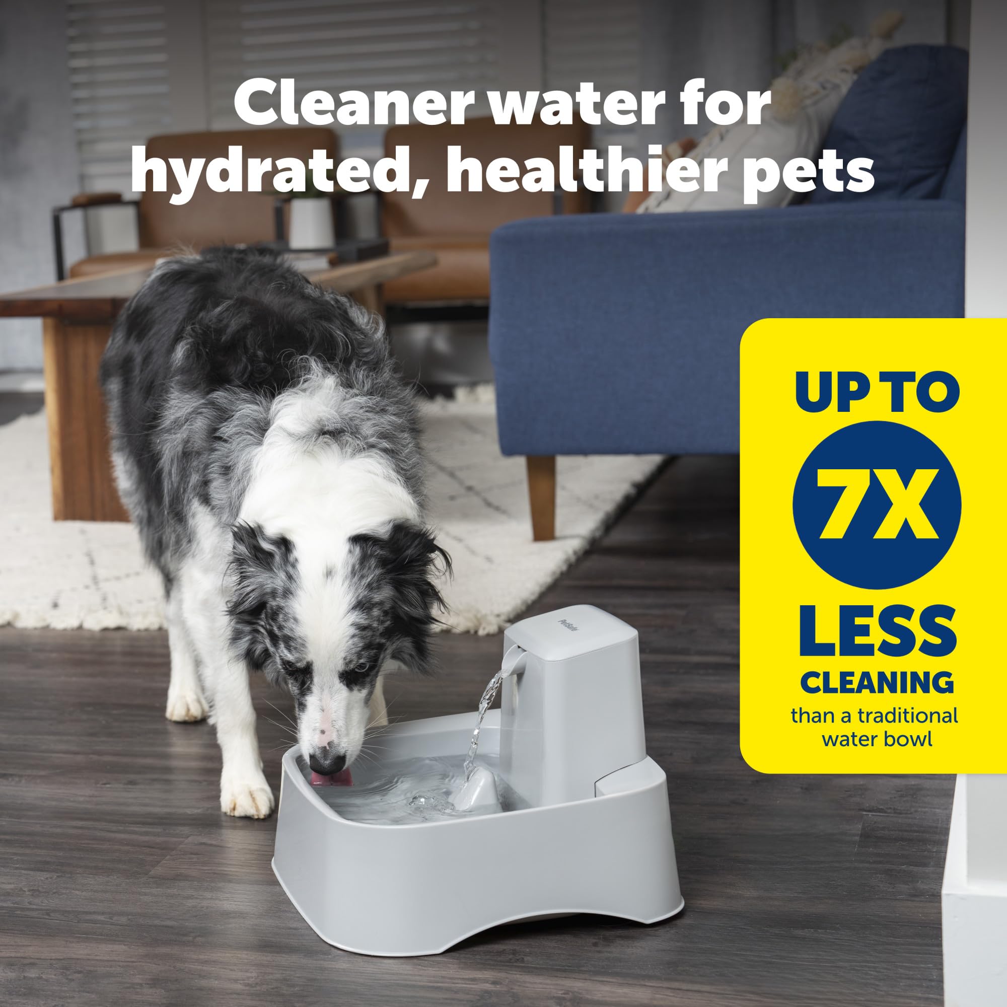 PetSafe Oasys 2-gallon fountain designed for multi-pet households with large capacity.