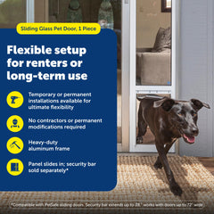 PetSafe one-piece panel demonstrates quick DIY setup without cutting into walls.