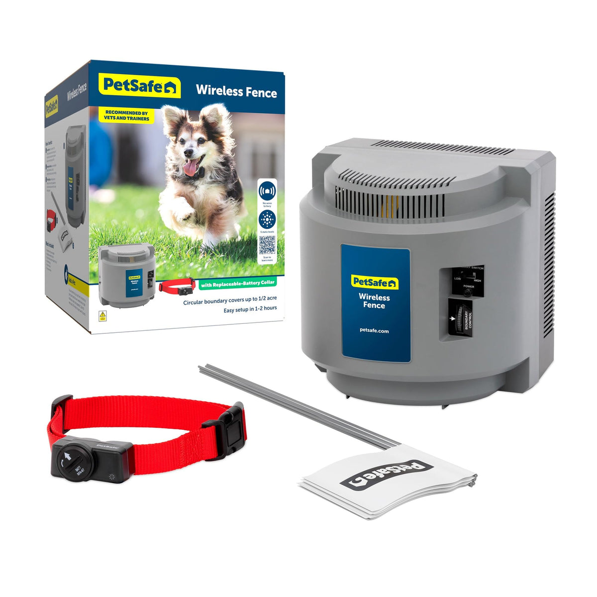 PetSafe Original Wireless Fence transmitter showing boundary control without digging