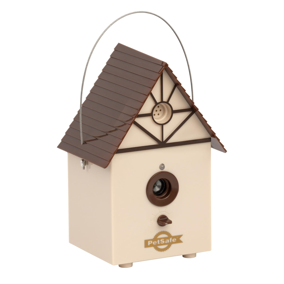 PetSafe Outdoor Bark Control birdhouse design blends quietly into your yard, reducing barking.