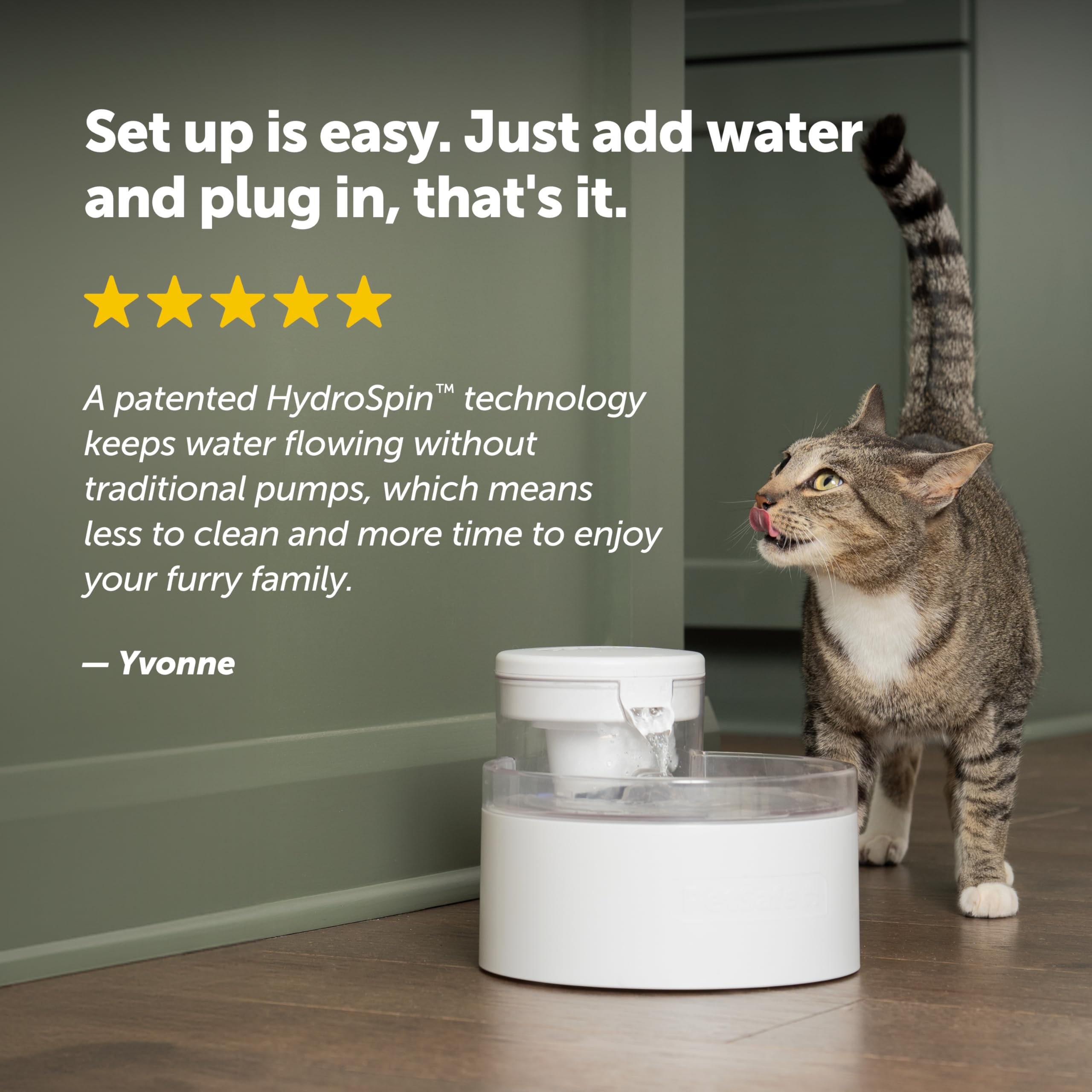 PetSafe Outlast smart motor uses sensors to slow flow at night.