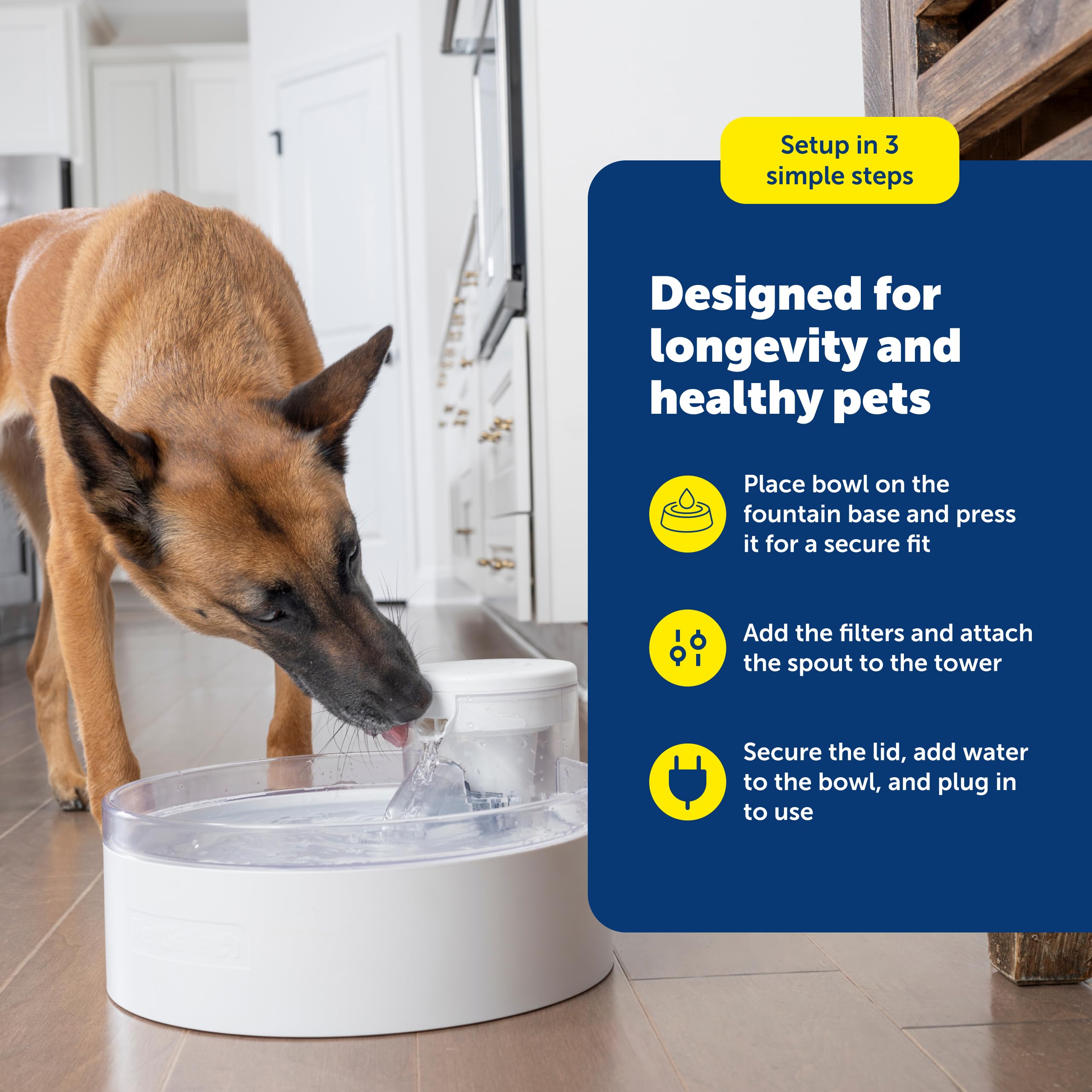 PetSafe Outlast dishwasher-safe design simplifies cleaning and maintenance