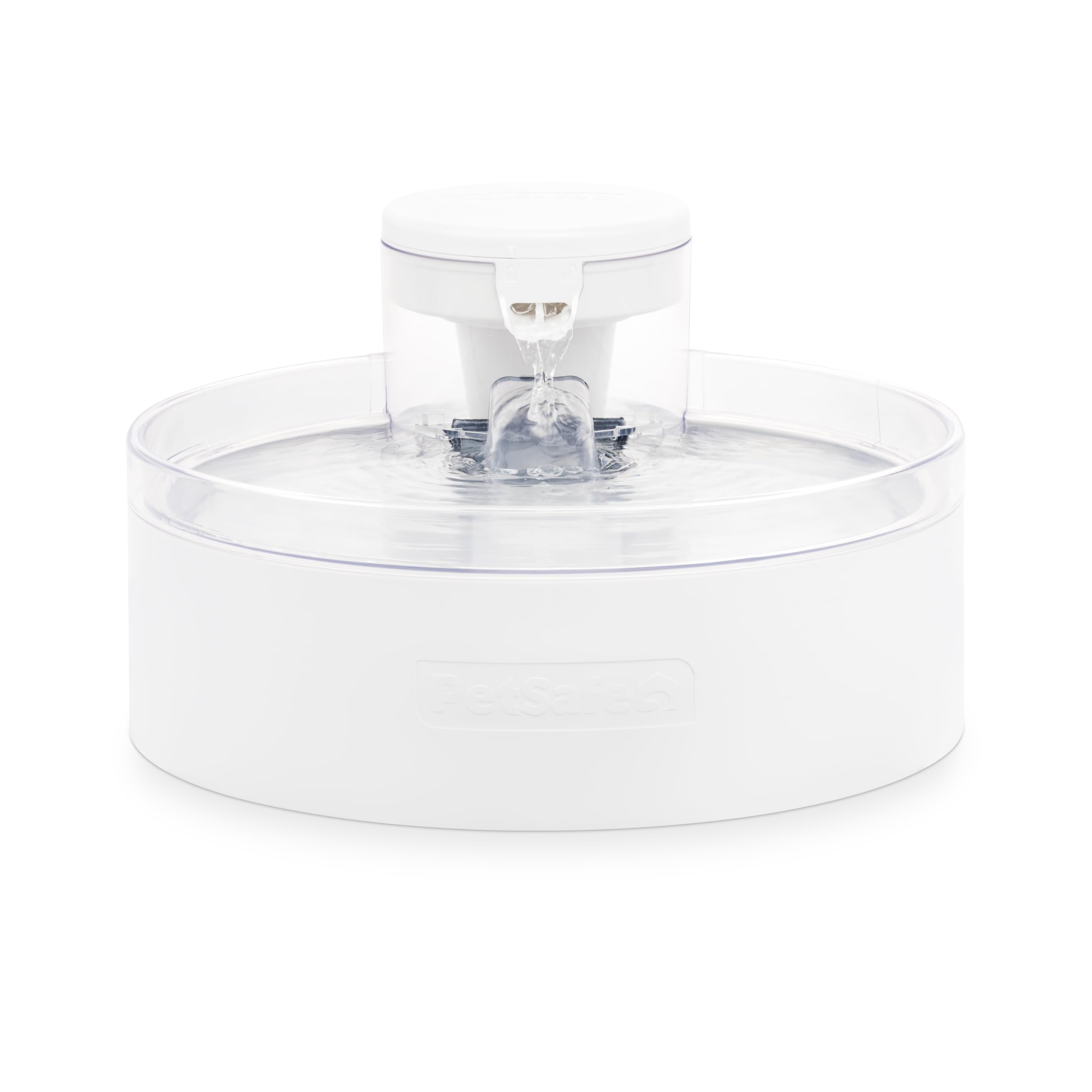 PetSafe Outlast pumpless fountain front view shows a quiet hydration station for pets