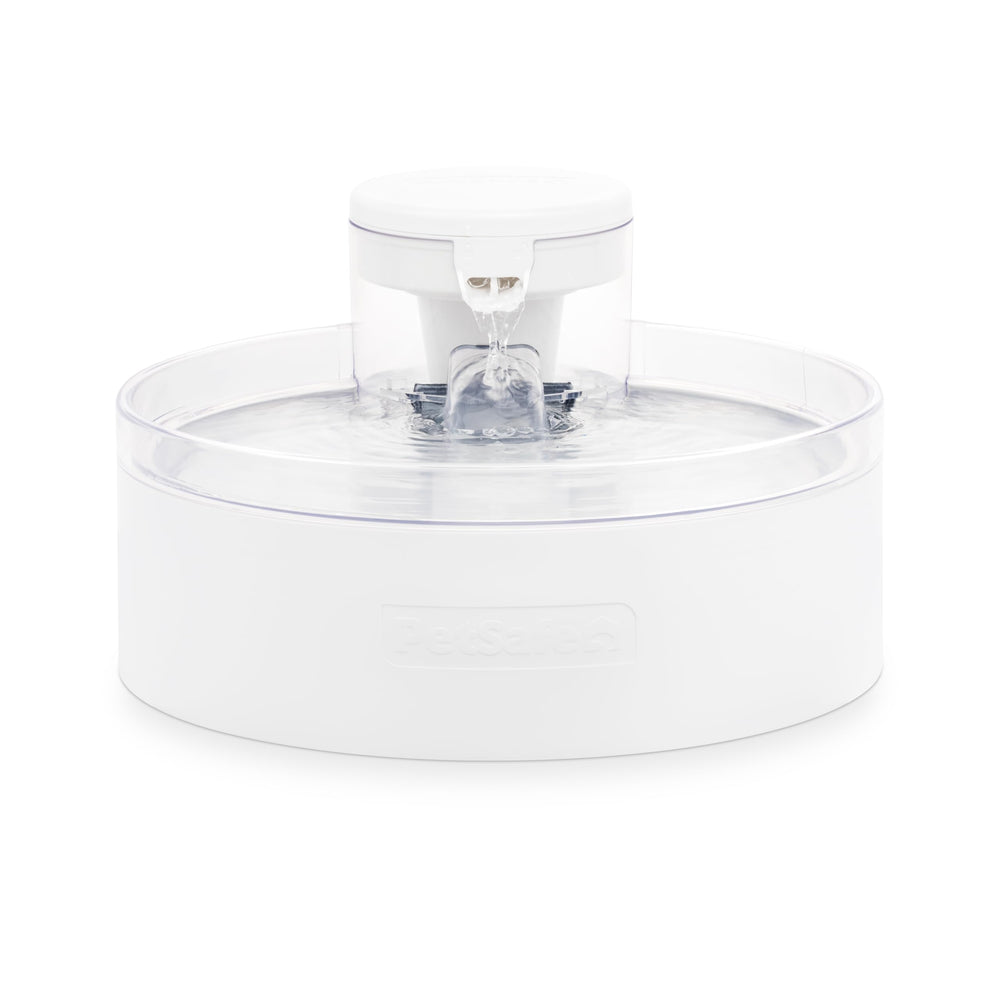 PetSafe Outlast pumpless fountain front view shows a quiet hydration station for pets