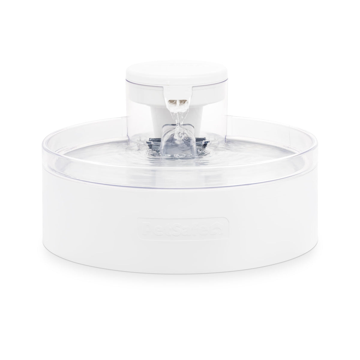 PetSafe Outlast pumpless fountain front view shows a quiet hydration station for pets