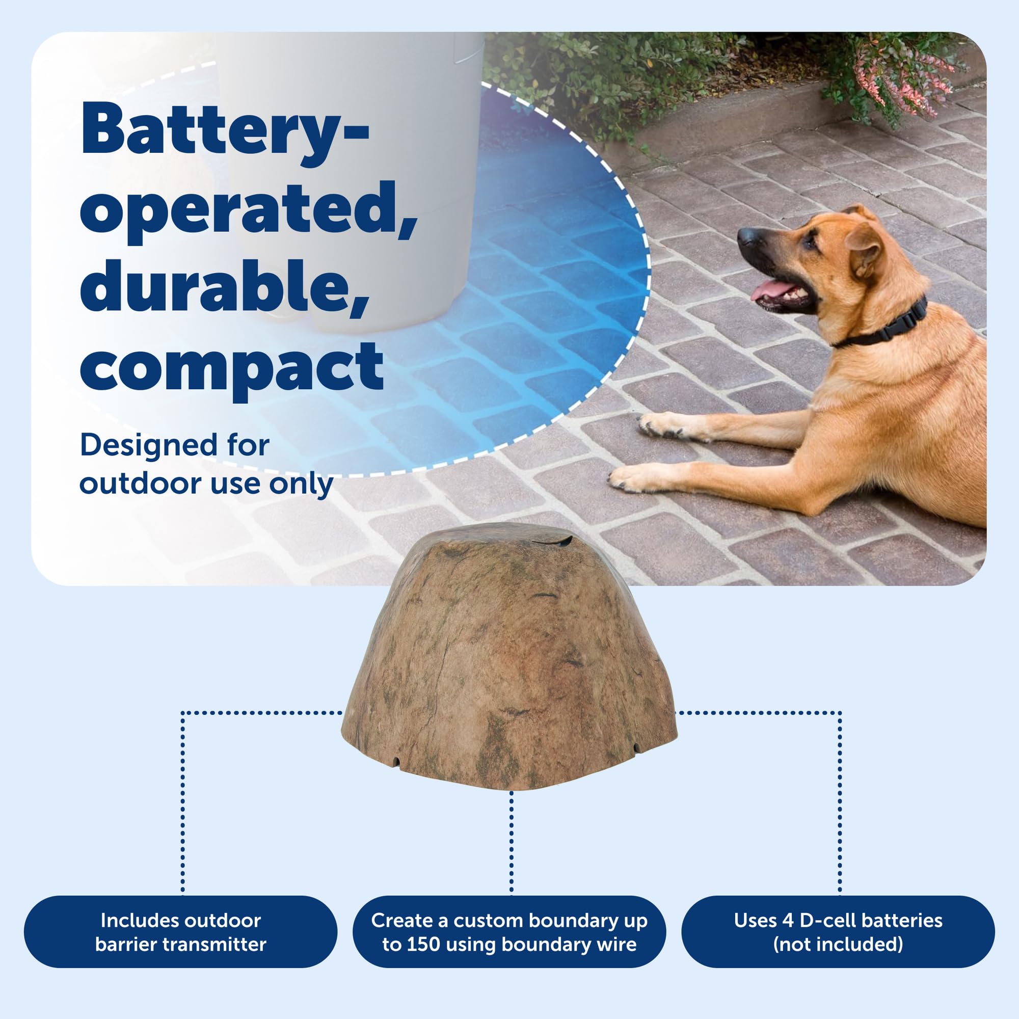 PetSafe Pawz Away compatible receiver collar enables multi-area protection.