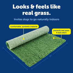 PetSafe replacement grass medium with realistic texture supports regular potty routines.