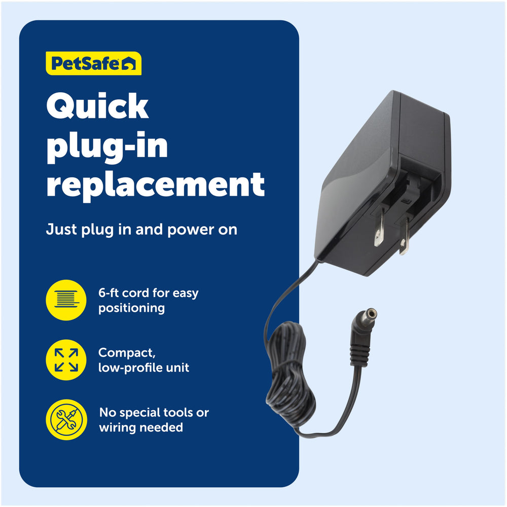 PetSafe Power Adaptor features a compact design for quick plug-in replacement.
