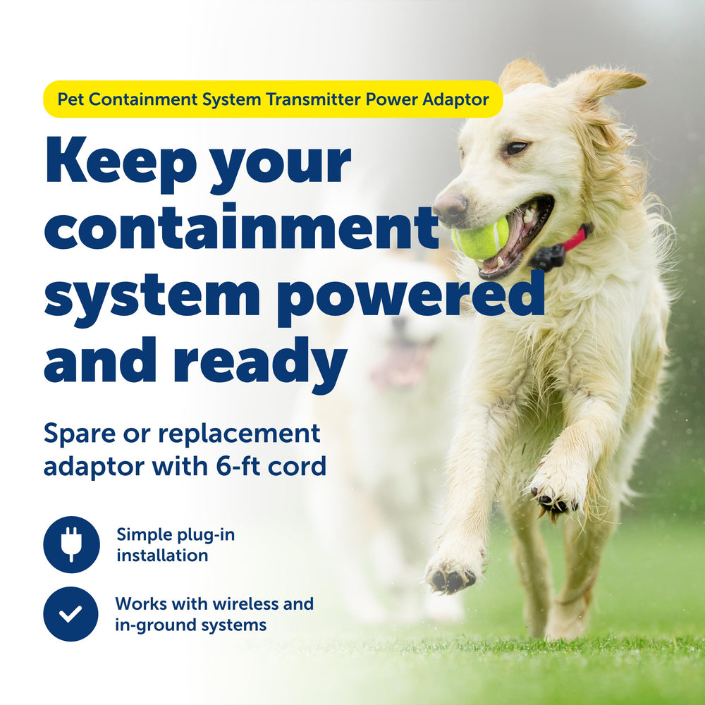 PetSafe Power Adaptor compatible with Wireless Containment and Stay and Play systems.