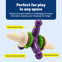 PetSafe Premier Busy Buddy Jack nylon knobs for a smooth grip during play
