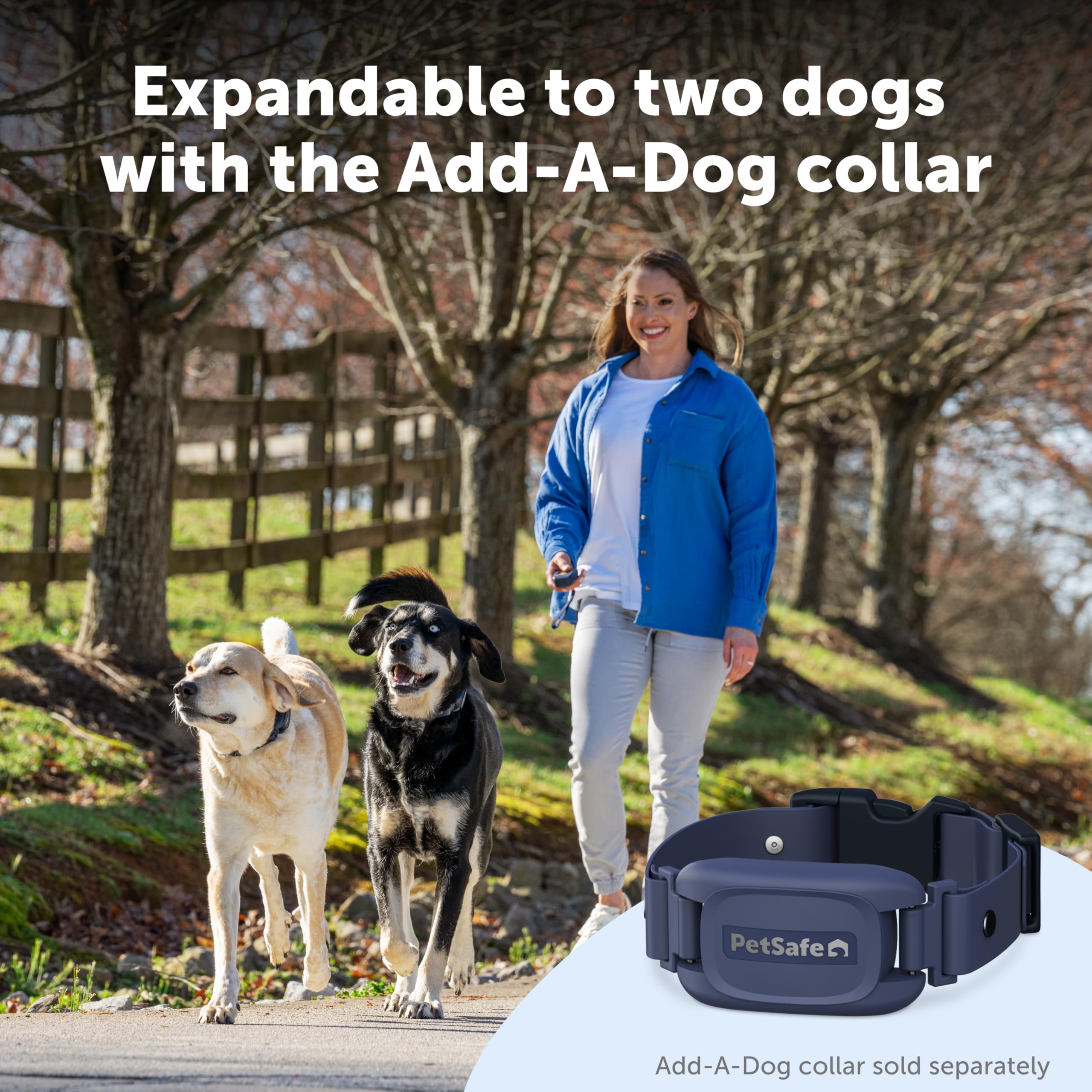 Rechargeable battery with a 2-hour quick charge on PetSafe Pro Dog Trainer.