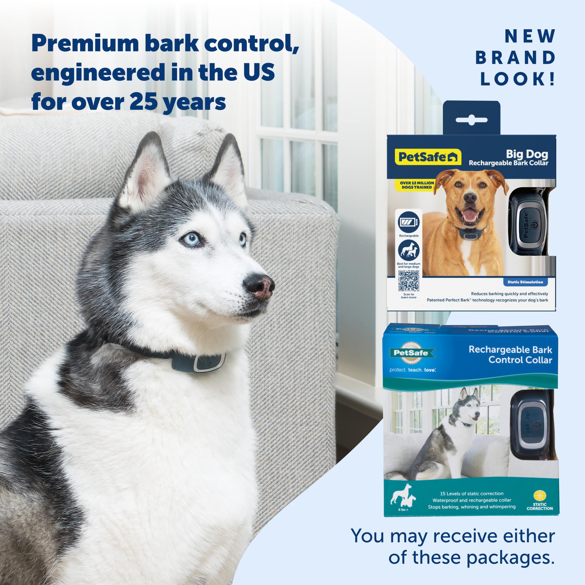 Close-up of the PetSafe bark collar sensor highlighting accurate bark detection.