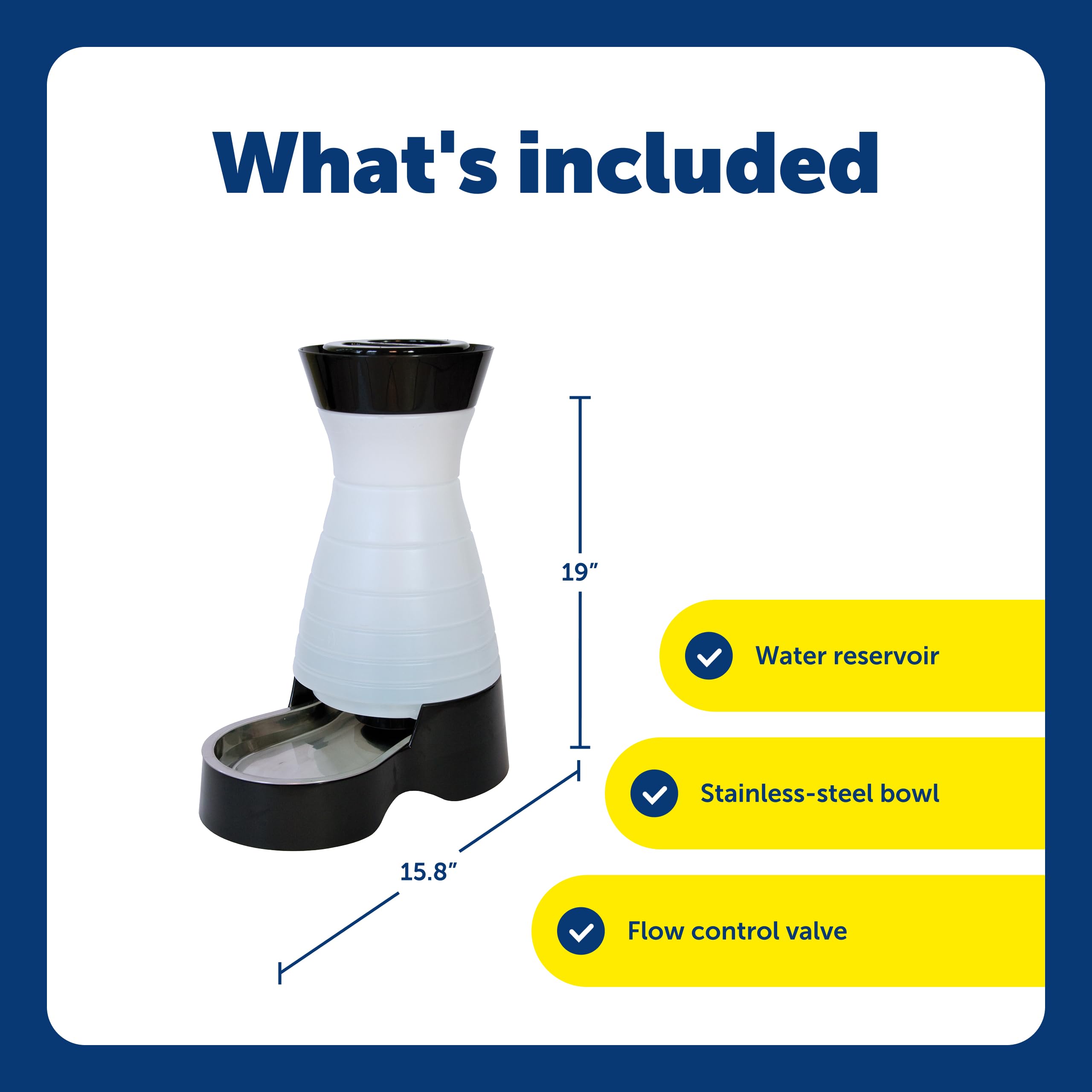 Removable stainless steel bowl by PetSafe for easy cleaning.