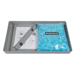 Petsafe reusable tray crystal-litter: durable base for easy, eco-friendly waste management.