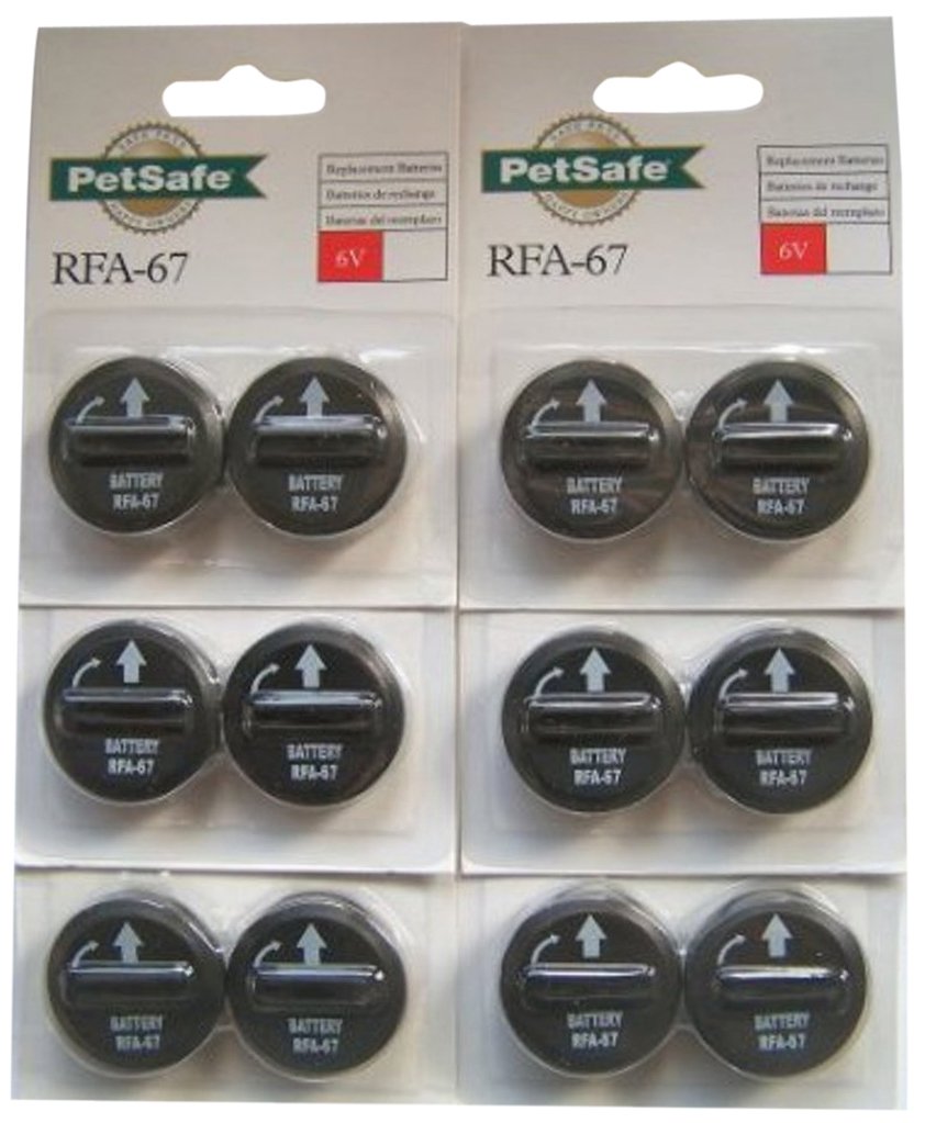 PetSafe RFA-67D 6-volt battery pack powers wireless fence collars; 12 batteries per pack.