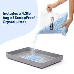 Petsafe rounded-corners-litter-tray: prevents buildup for quick cleanup.