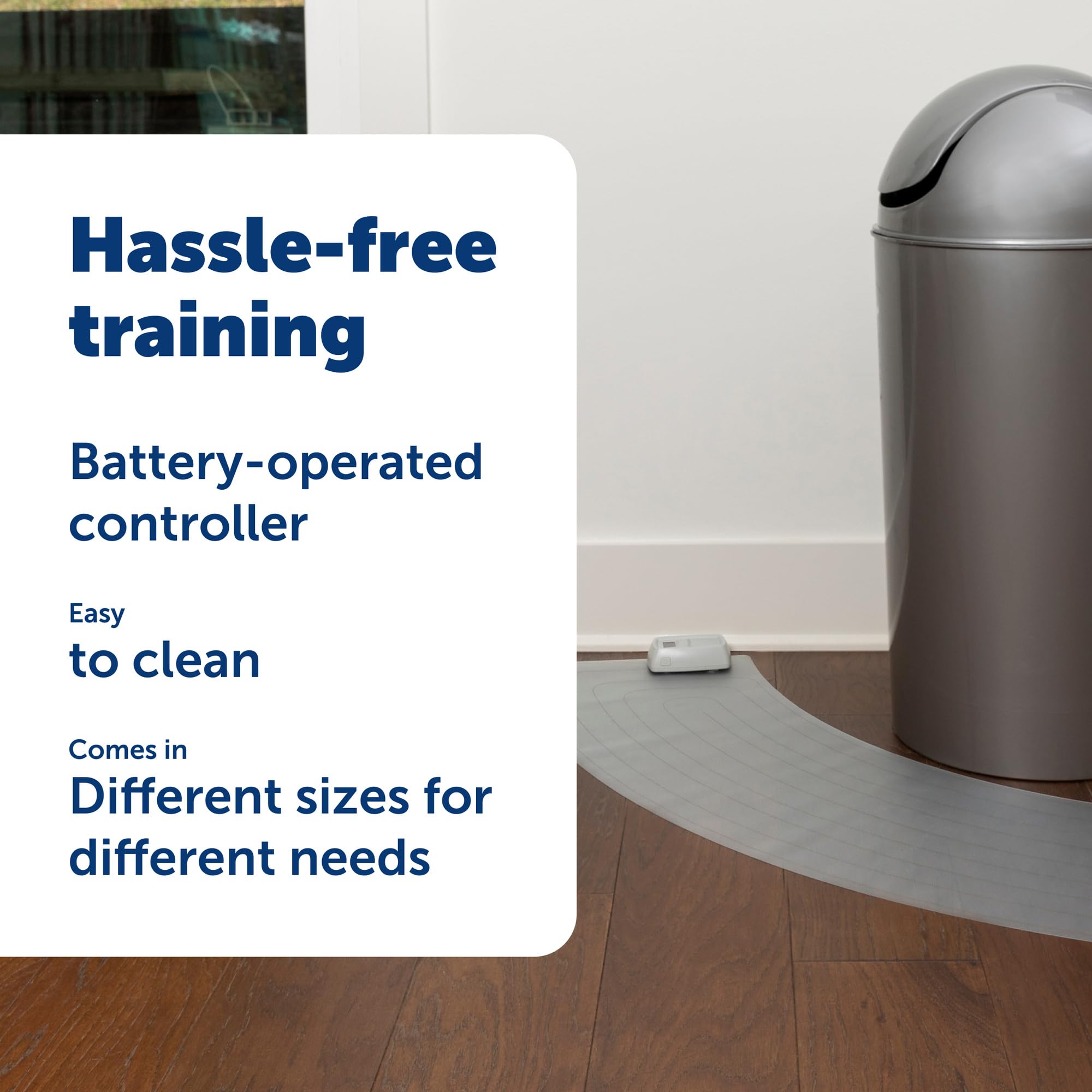 Easy-clean PetSafe ScatMat in a flexible training layout