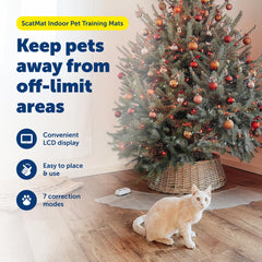 PetSafe ScatMat LCD controller displaying modes and battery status