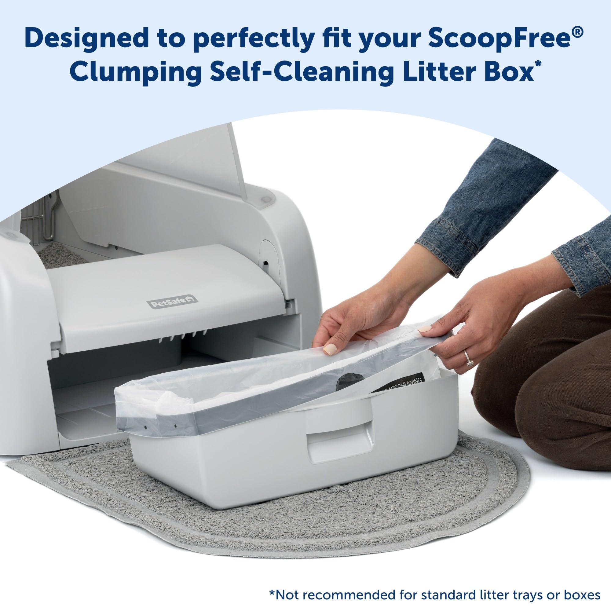 PetSafe ScoopFree compatible liner supports easy waste removal with minimal contact.