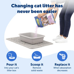 PetSafe ScoopFree crystal litter is dust-free to help keep floors clean.