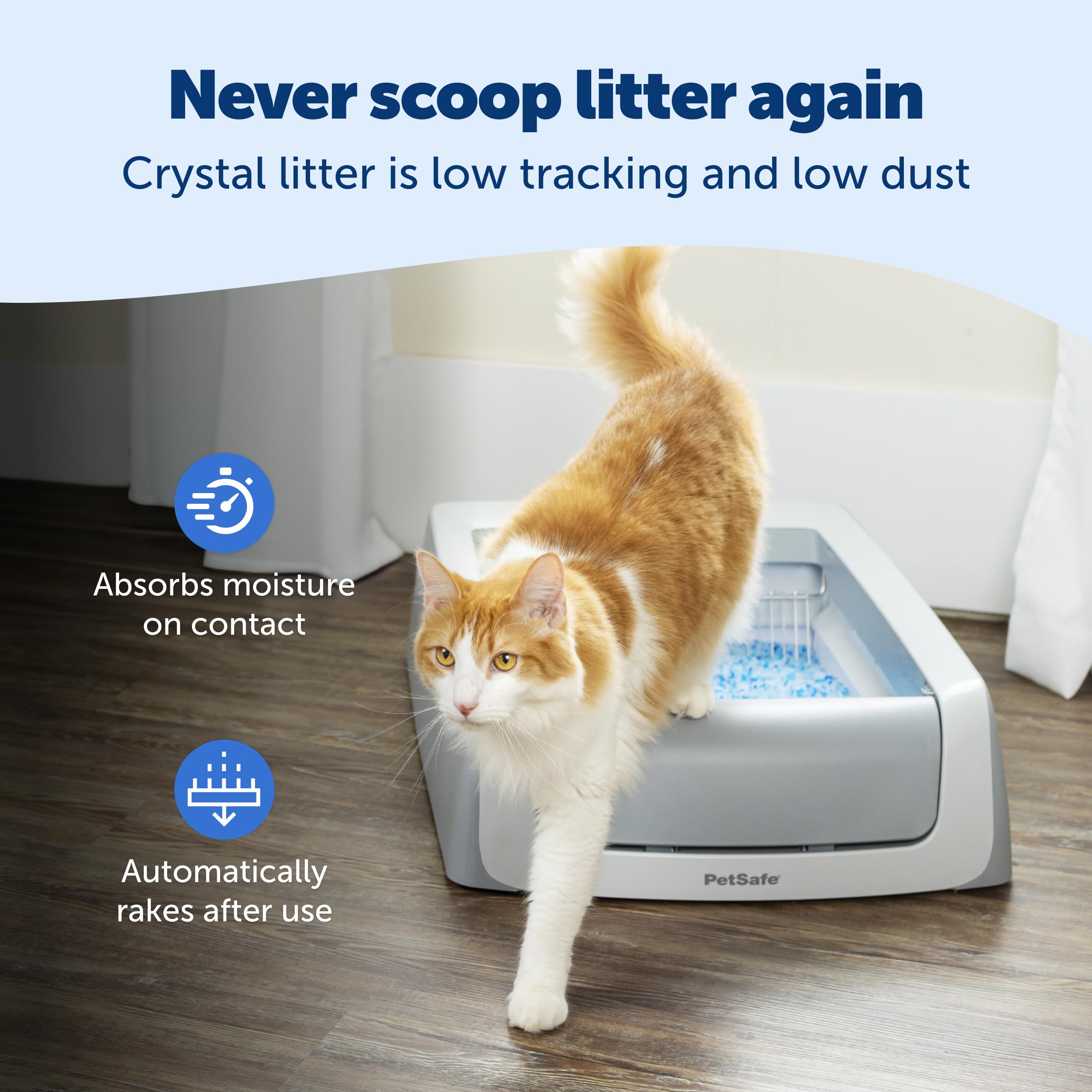 PetSafe ScoopFree Crystal Pro Legacy leak-protected disposable trays shield floors from spills