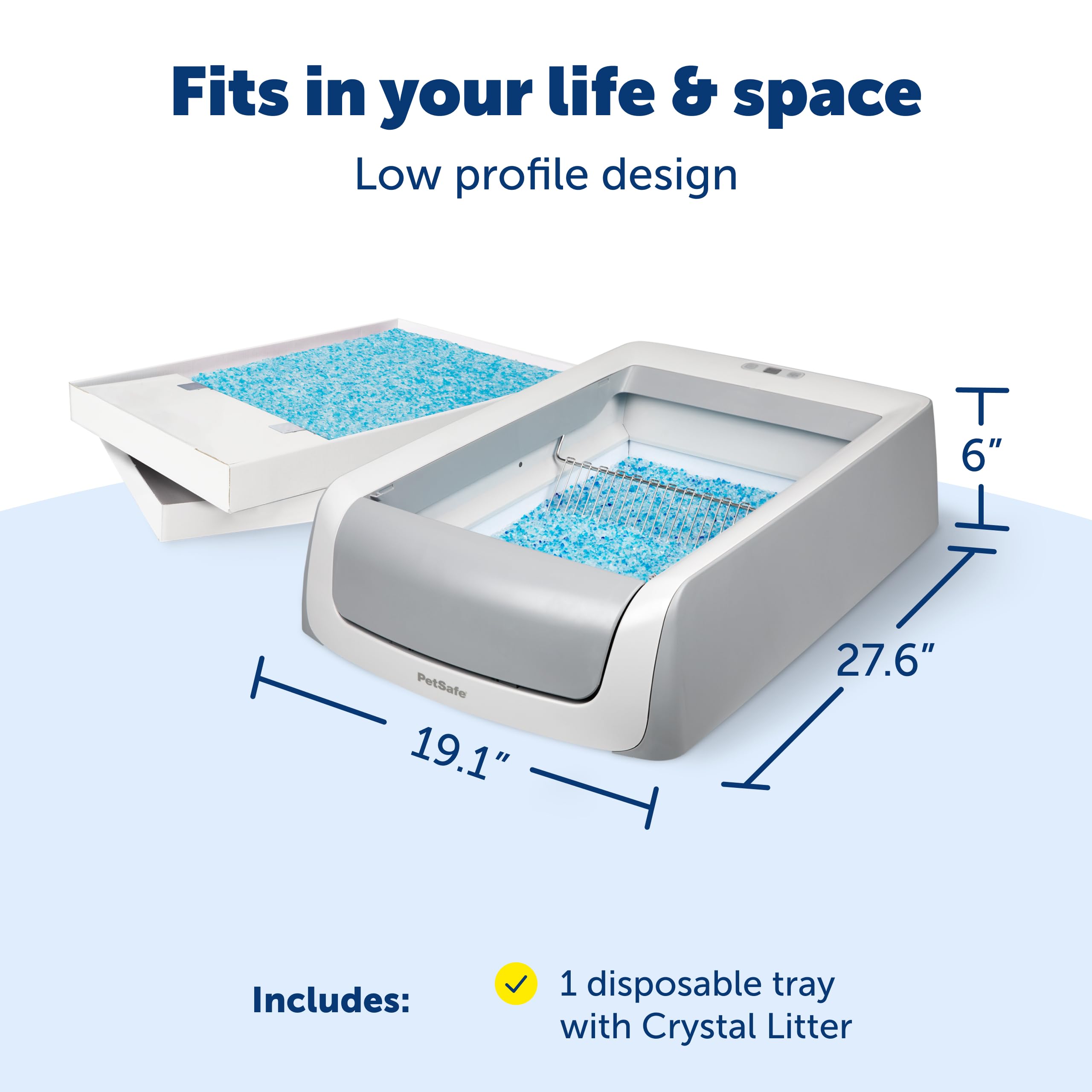 PetSafe ScoopFree Crystal Pro Legacy safety sensors ensure cycles run when the cat is away
