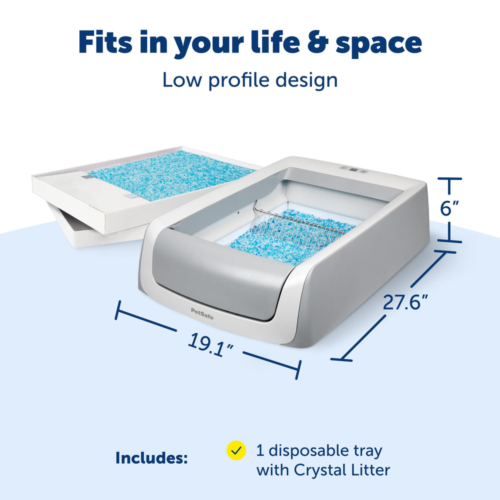 PetSafe ScoopFree Crystal Pro Legacy safety sensors ensure cycles run when the cat is away