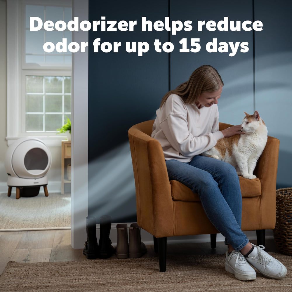 PetSafe ScoopFree deodorizer in use reduces odors between cleanings