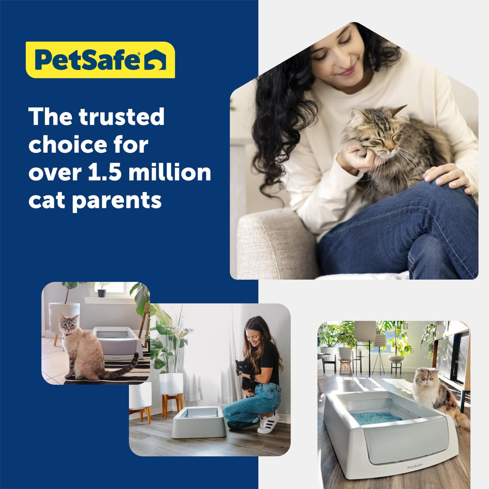 PetSafe ScoopFree fresh-scent crystals illustrate odor control for a fresher home.