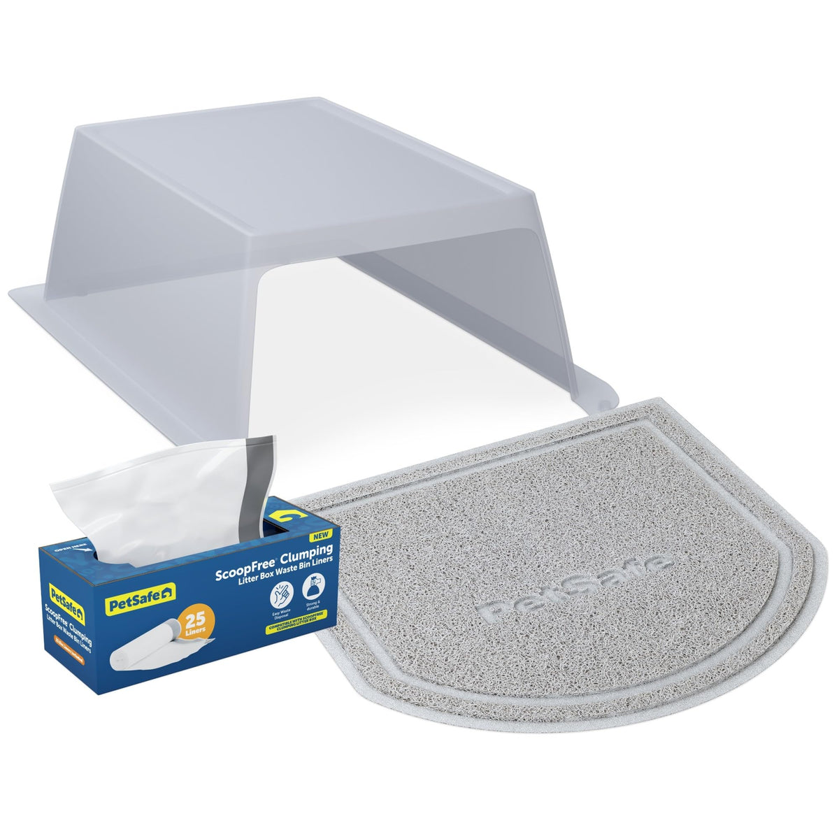 PetSafe ScoopFree hooded litter box emphasizing privacy and odor containment