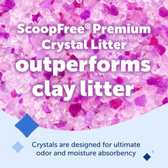 PetSafe ScoopFree lavender crystal litter close-up showing scent